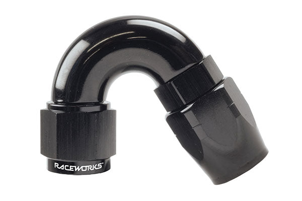 Raceworks 100 Series 150 Degree Hose End