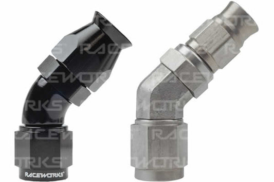 Raceworks 200 Series 45 Degree Hose End