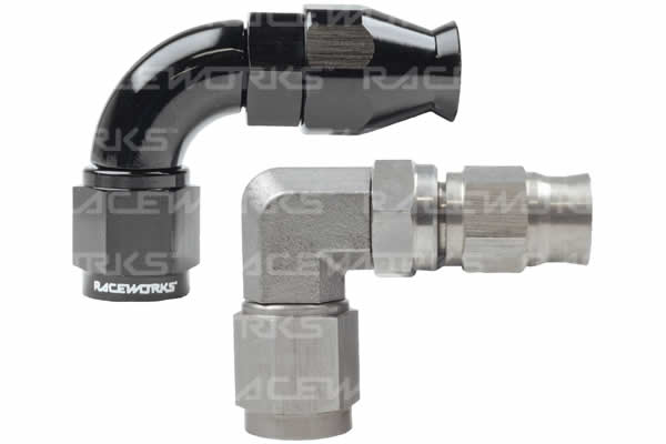 Raceworks 200 Series 90 Degree Hose End