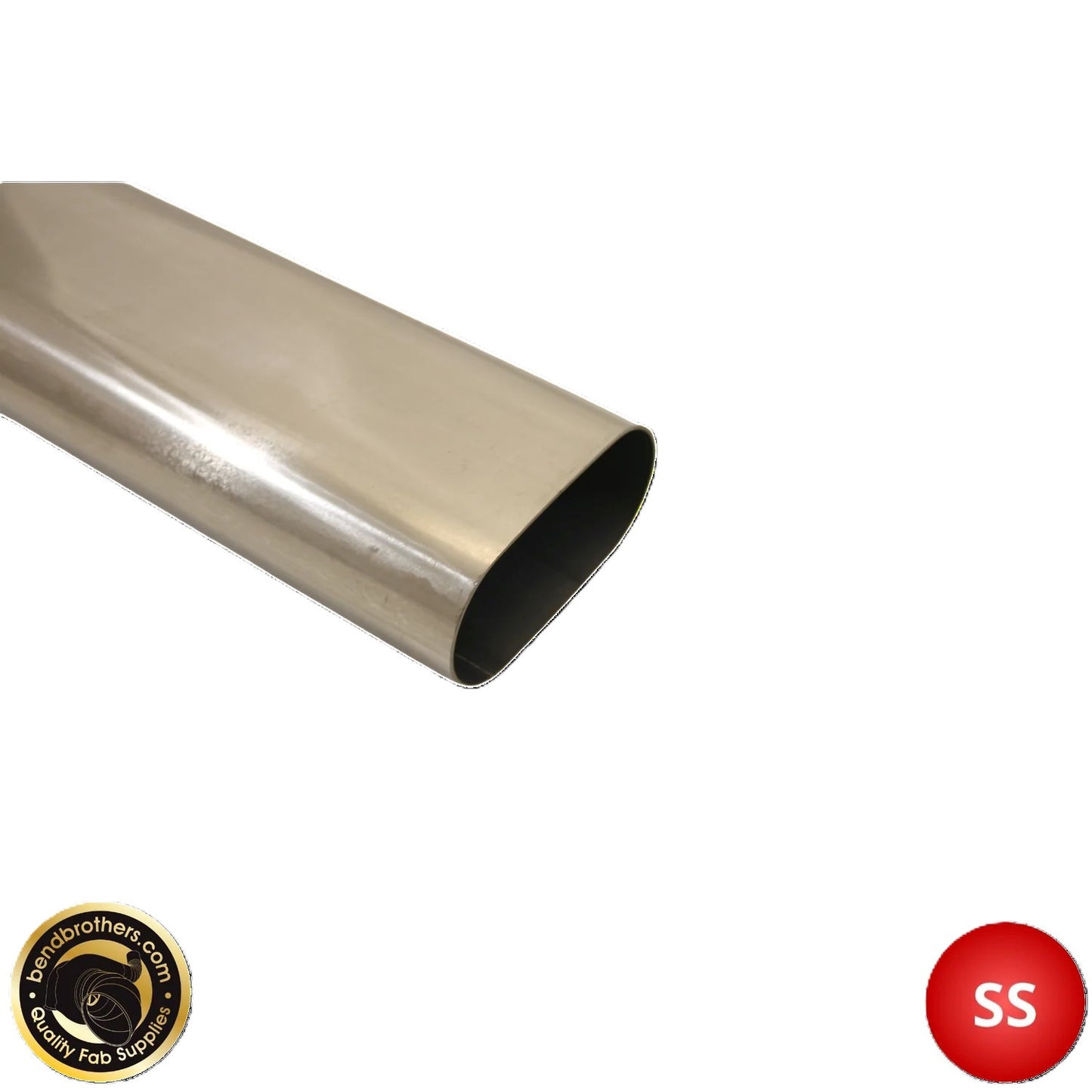 Stainless Oval Tube 1M Length (Bend Brothers)