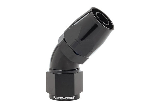Raceworks 100 Series 45 Degree Hose End