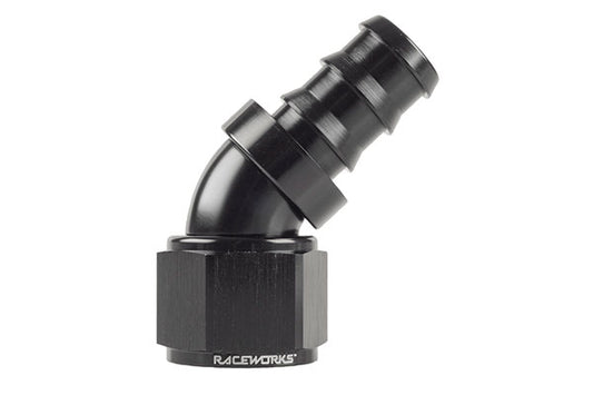 Raceworks 400 Series 45 Degree Hose End