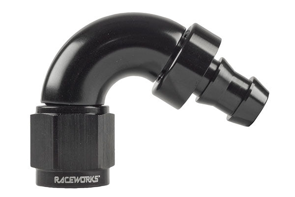 Raceworks 400 Series 120 Degree Hose End