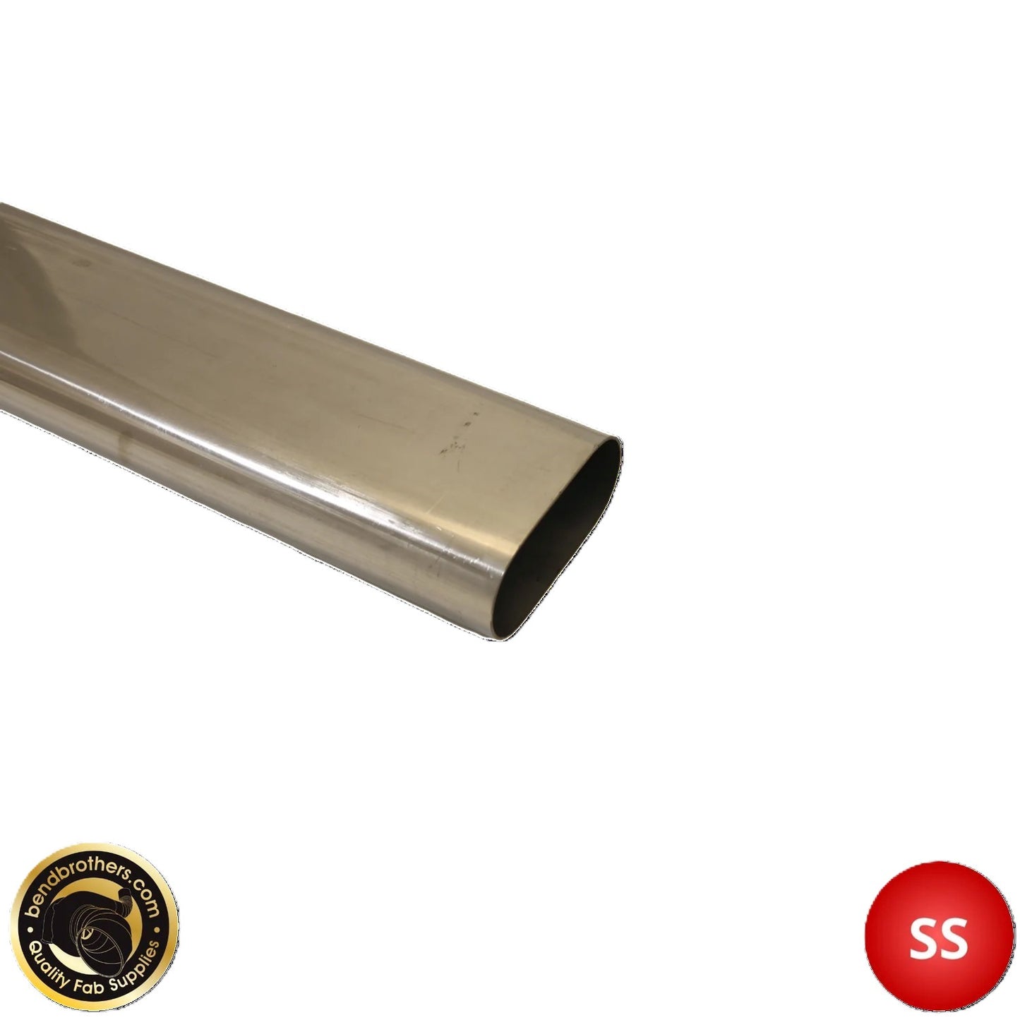 Stainless Oval Tube 1M Length (Bend Brothers)