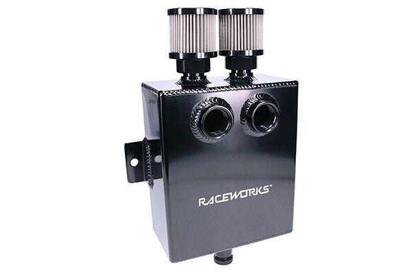 Raceworks 2.7L Slimline Catch Can With Drain Tap