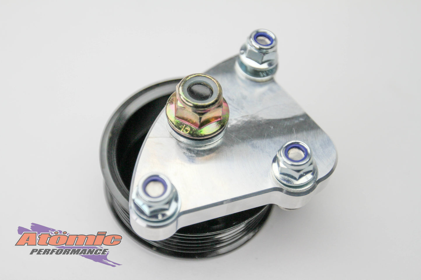 Atomic Barra Billet Power Steering Pump Delete Kit – Ford BA-FGX DOHC | CNC Alloy | Mounting Hardware Included