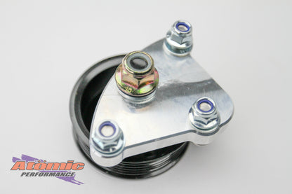 Atomic Barra Billet Power Steering Pump Delete Kit – Ford BA-FGX DOHC | CNC Alloy | Mounting Hardware Included