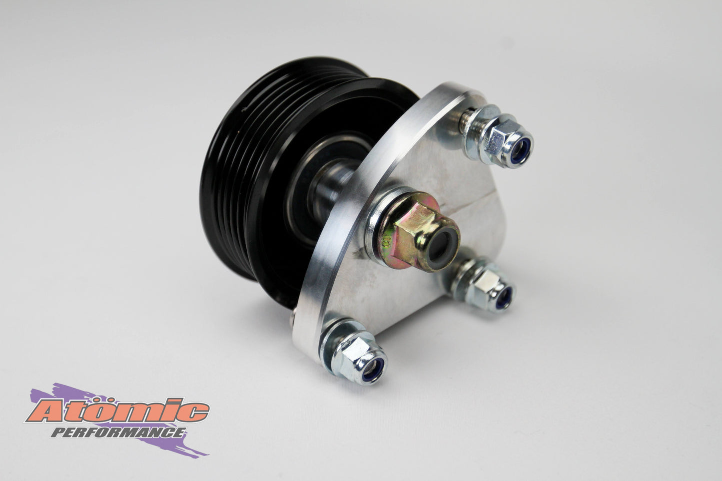 Atomic Barra Billet Power Steering Pump Delete Kit – Ford BA-FGX DOHC | CNC Alloy | Mounting Hardware Included
