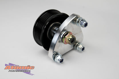 Atomic Barra Billet Power Steering Pump Delete Kit – Ford BA-FGX DOHC | CNC Alloy | Mounting Hardware Included