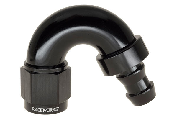 Raceworks 400 Series 150 Degree Hose End