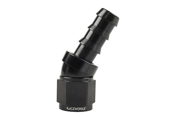 Raceworks 400 Series 30 Degree Hose End