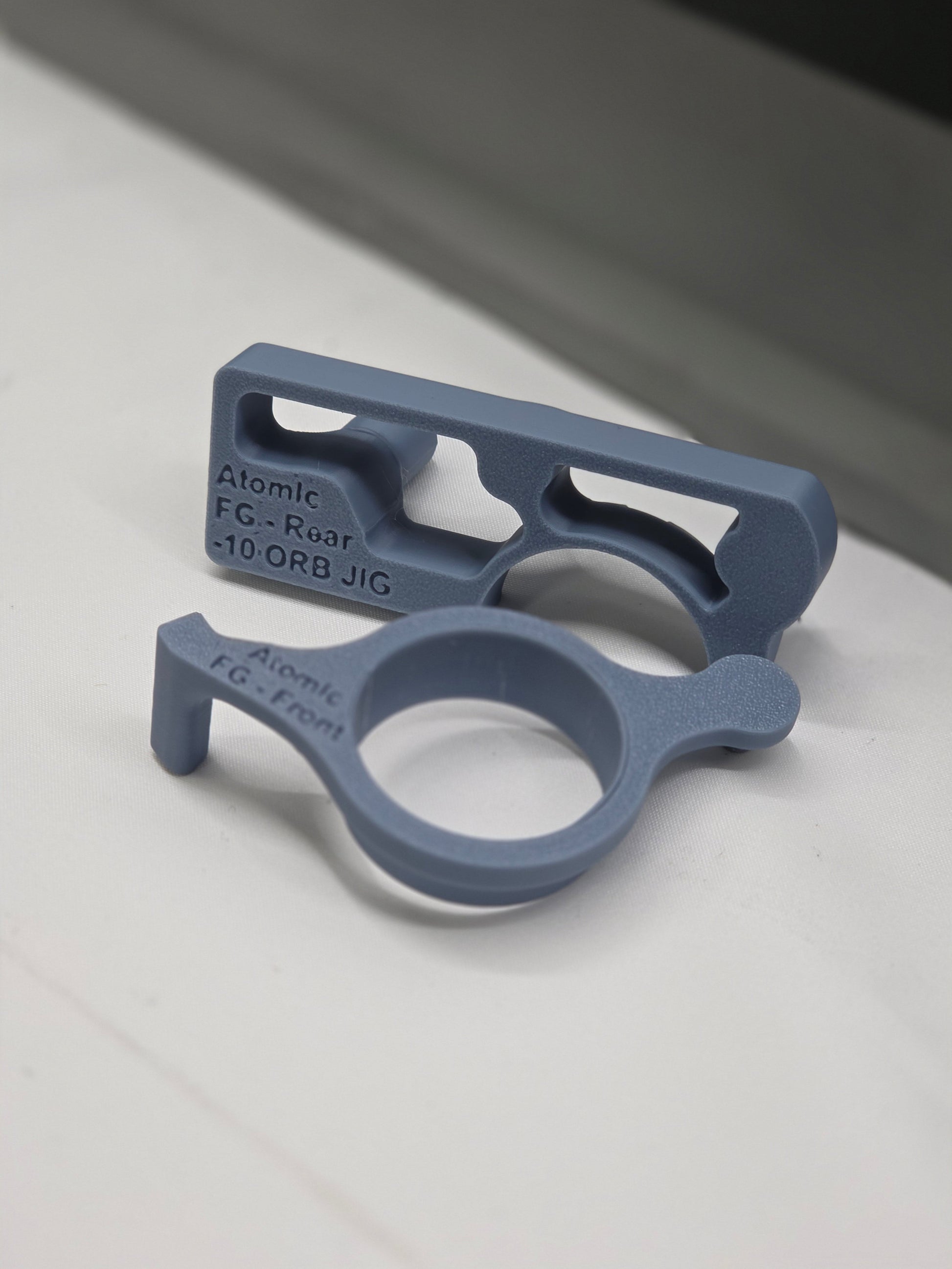3d printed weld on fitting jig with white background