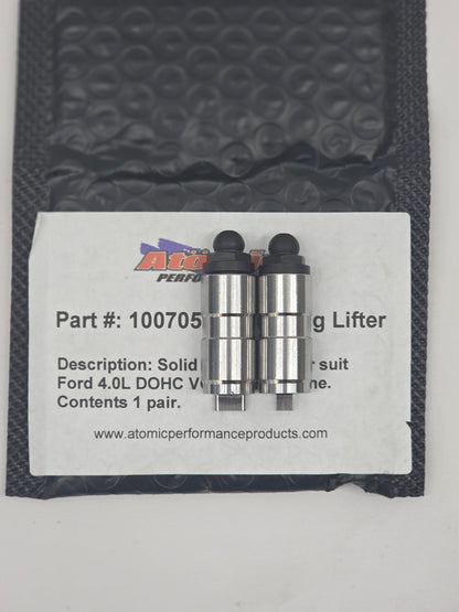 silver and black solid checking lifter on black bubble mailer with label