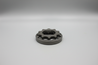 steel oil gears on a white background